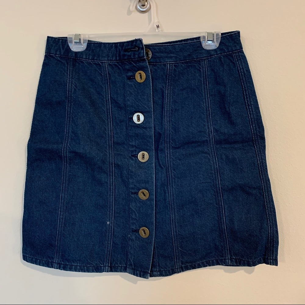 Anthro Jean Skirt